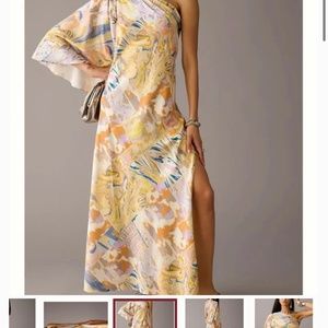 Mandira Wirk One-Shoulder Printed Dress Size Medium